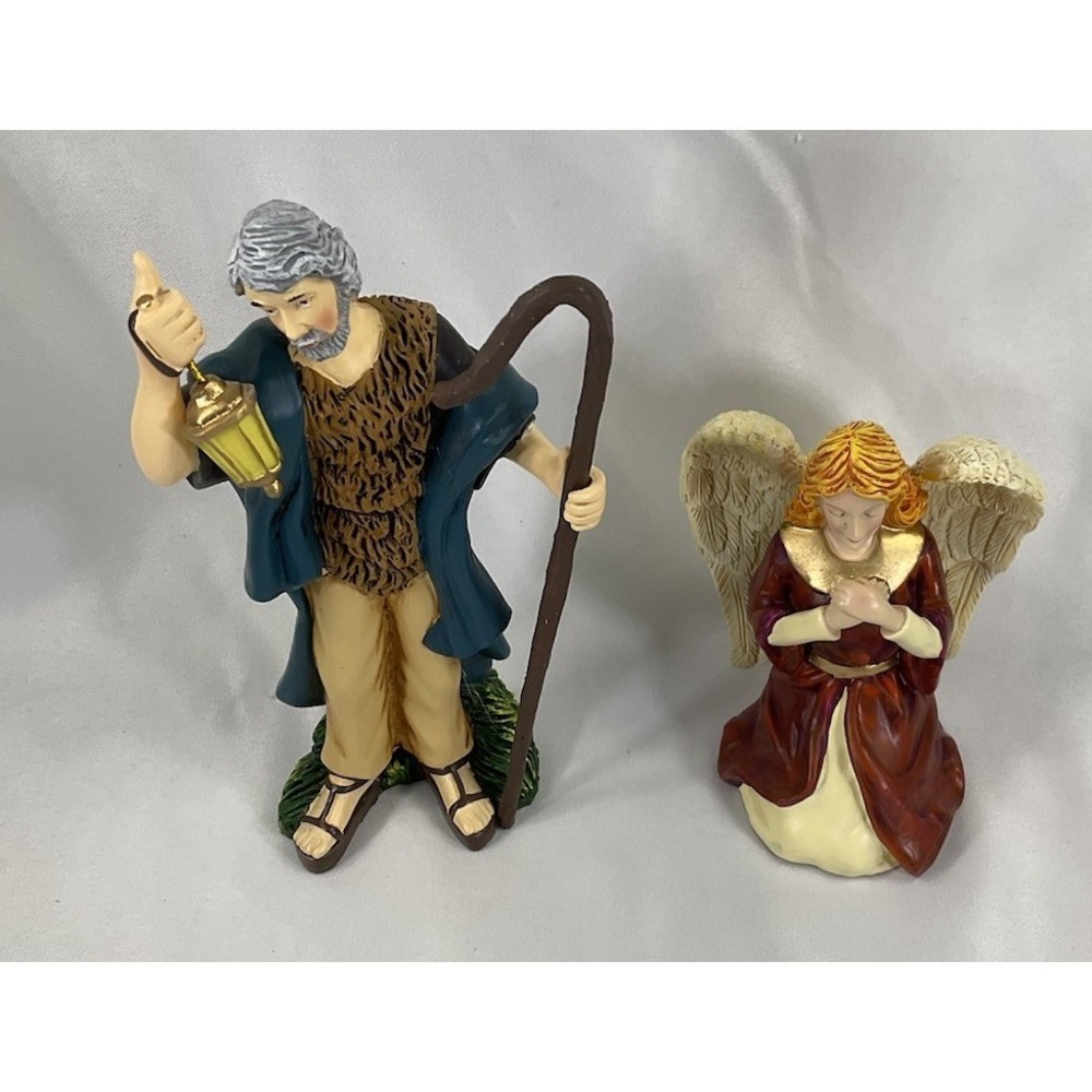 Thomas Kinkade Hawthorne Village Nativity Tree Collection Shepard & Pray Angel